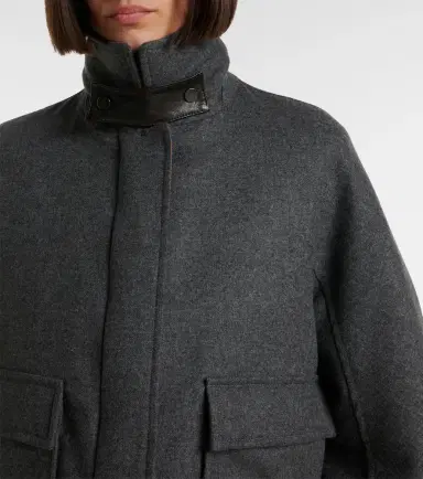 Brunello Cucinelli Shearling-trimmed alpaca-blend down jacket | Thumbnail 7