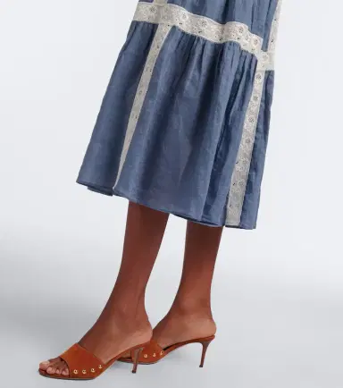 Veronica Beard Mazarine lace-trimmed ramie maxi dress | Thumbnail 3 Veronica Beard Mazarine lace-trimmed ramie maxi dress | Thumbnail 3