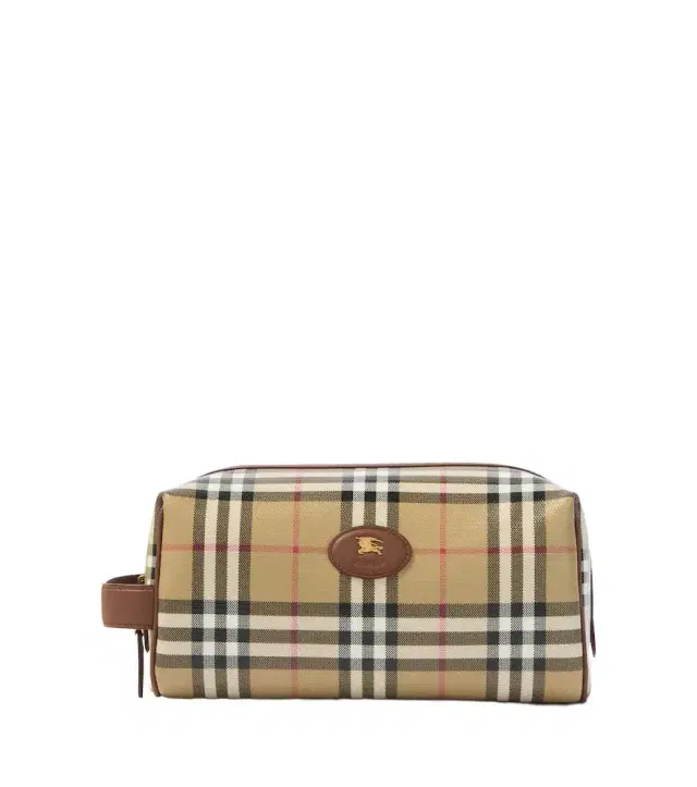 Burberry Check canvas toiletry bag