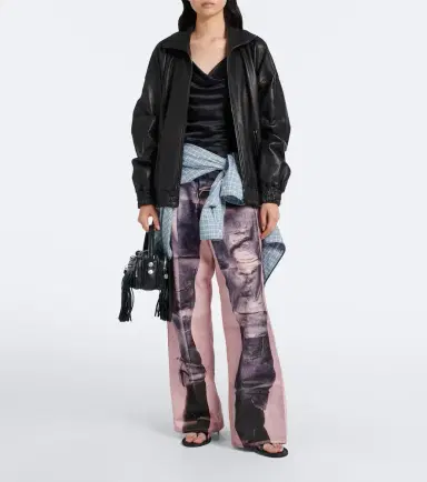 Acne Studios 1981 trompe l'ail wide-leg jeans | Thumbnail 4