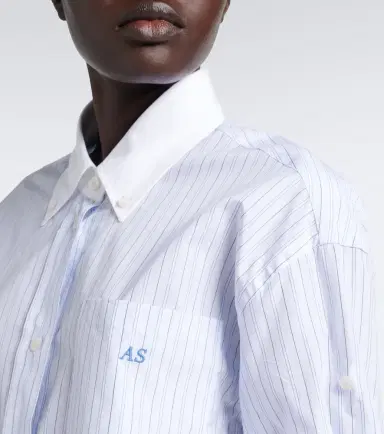 Acne Studios Striped cotton poplin shirt | Thumbnail 2