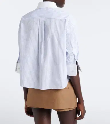 Acne Studios Striped cotton poplin shirt | Thumbnail 3