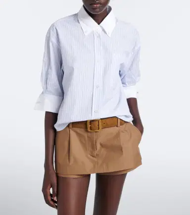 Acne Studios Striped cotton poplin shirt | Thumbnail 4