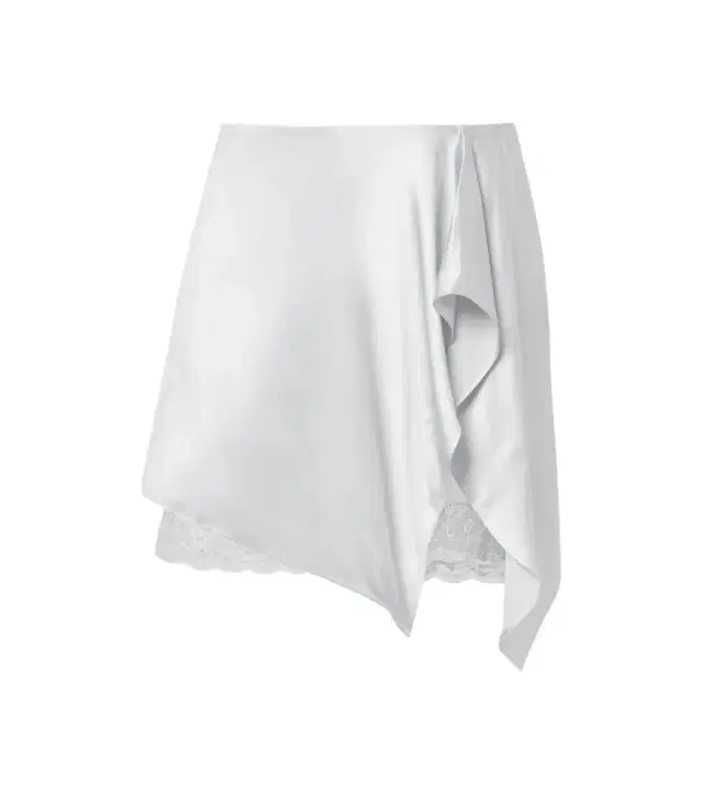 Acne Studios Layered lace-trimmed satin miniskirt