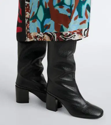 Dries Van Noten Leather knee-high boots | Thumbnail 5