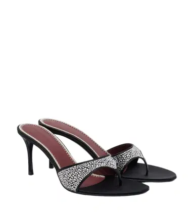 Magda Butrym Embellished satin thong sandals | Thumbnail 1