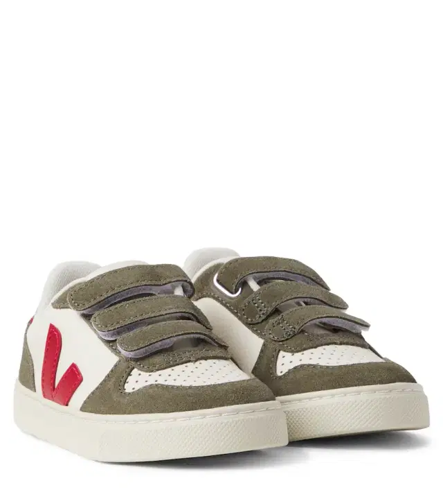 Veja Kids V-90 leather sneakers