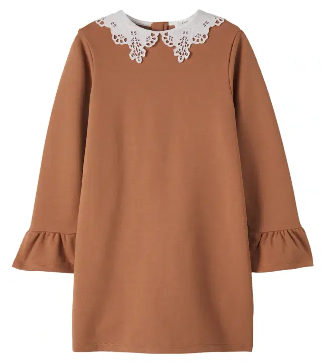 Chloe Kids Chloé Kids Embroidered ruffled jersey dress