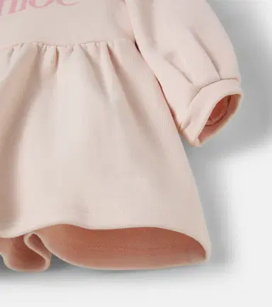 CHLOÉ KIDS Chloé Kids Baby logo cotton jersey dress | Thumbnail 2 CHLOÉ KIDS Chloé Kids Baby logo cotton jersey dress | Thumbnail 2