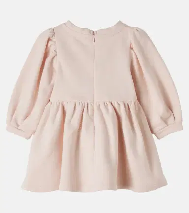 CHLOÉ KIDS Chloé Kids Baby logo cotton jersey dress | Thumbnail 3 CHLOÉ KIDS Chloé Kids Baby logo cotton jersey dress | Thumbnail 3