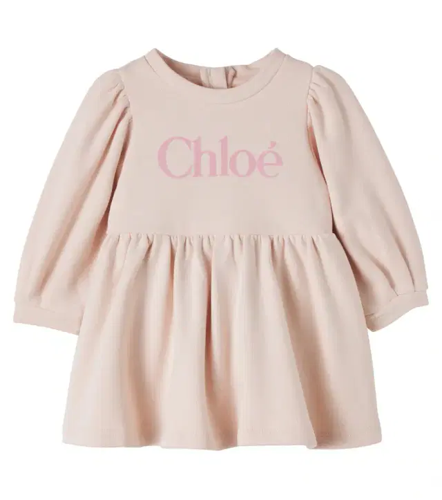 Chloe Kids Chloé Kids Baby logo cotton jersey dress