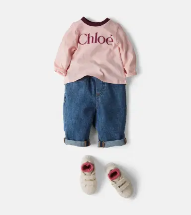 CHLOÉ KIDS Chloé Kids Baby logo cotton jersey T-shirt | Thumbnail 4