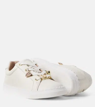 CHLOÉ KIDS Chloé Kids Embellished leather sneakers | Thumbnail 3