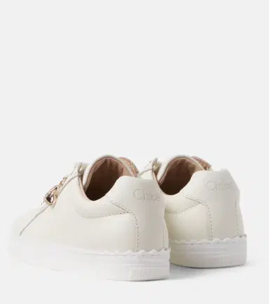 CHLOÉ KIDS Chloé Kids Embellished leather sneakers | Thumbnail 4