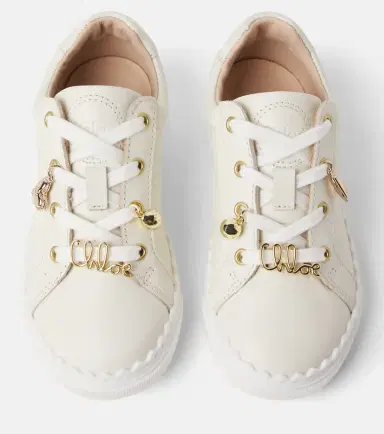 CHLOÉ KIDS Chloé Kids Embellished leather sneakers | Thumbnail 5
