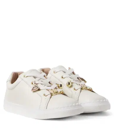 CHLOÉ KIDS Chloé Kids Embellished leather sneakers | Thumbnail 1