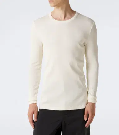Lemaire Ribbed-knit cotton T-shirt | Thumbnail 4