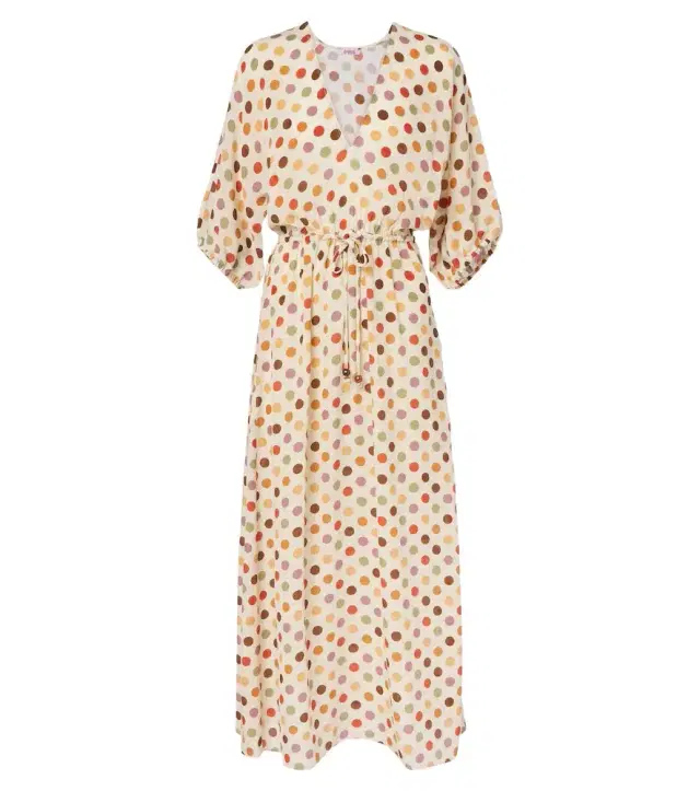 Eres Unexpected polka-dot silk midi dress