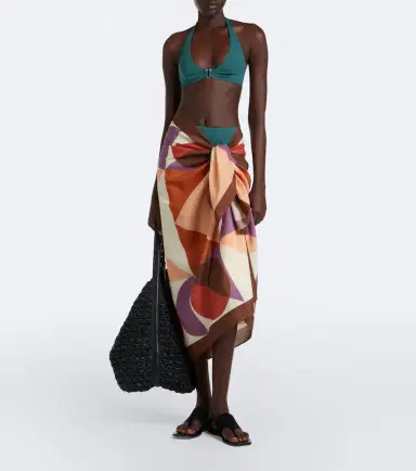 Eres Luisa printed cotton and silk beach cover-up | Thumbnail 2