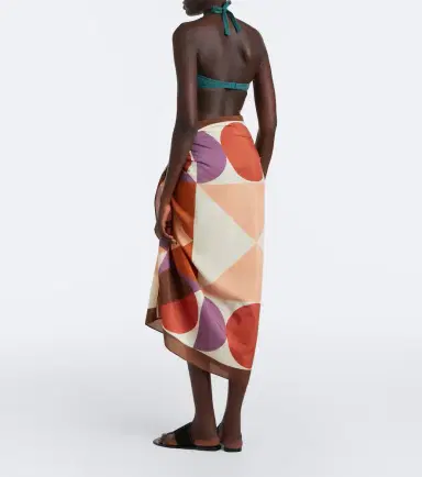 Eres Luisa printed cotton and silk beach cover-up | Thumbnail 4