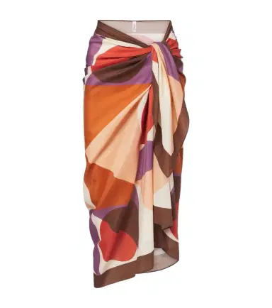 Eres Luisa printed cotton and silk beach cover-up | Thumbnail 1