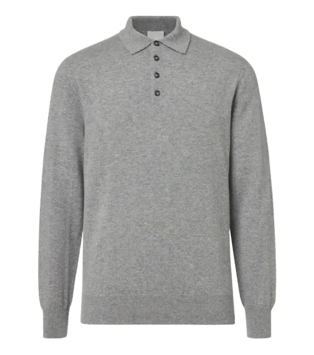 Cashmere polo sweater