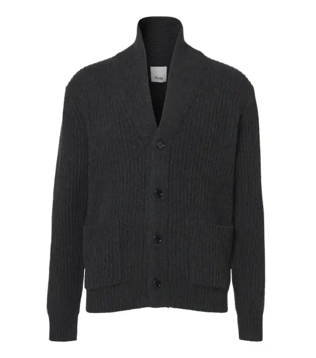Allude Ribbed-knit wool and cashmere cardigan