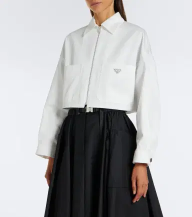 Prada Cropped denim jacket | Thumbnail 2 Prada Cropped denim jacket | Thumbnail 2