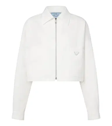 Prada Cropped denim jacket | Thumbnail 1 Prada Cropped denim jacket | Thumbnail 1