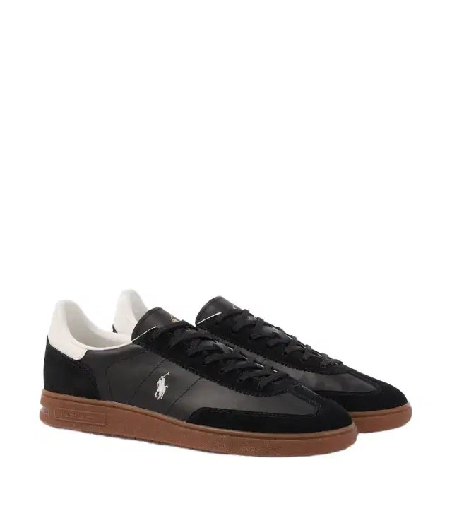 Polo Ralph Lauren Bedford suede-trimmed leather sneakers
