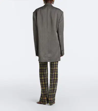 Dries Van Noten Semi-sheer checked wide-leg pants | Thumbnail 6