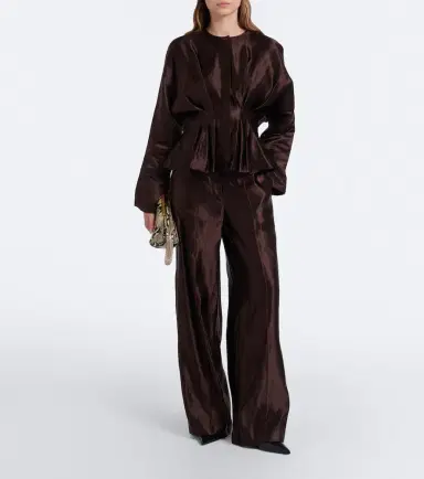 Joseph Erin pleated linen and silk blouse | Thumbnail 5