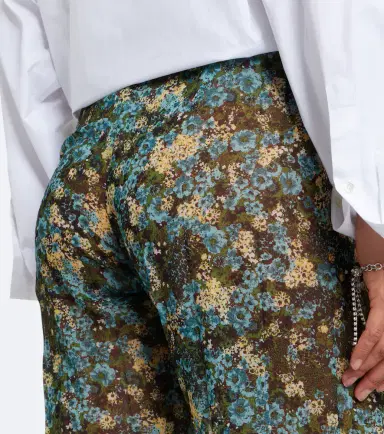 Dries Van Noten Semi-sheer floral wide-leg pants | Thumbnail 3 Dries Van Noten Semi-sheer floral wide-leg pants | Thumbnail 3