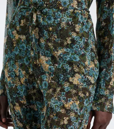 Dries Van Noten Semi-sheer floral wide-leg pants | Thumbnail 4 Dries Van Noten Semi-sheer floral wide-leg pants | Thumbnail 4