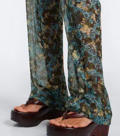 Dries Van Noten Semi-sheer floral wide-leg pants | Thumbnail 6 Dries Van Noten Semi-sheer floral wide-leg pants | Thumbnail 6