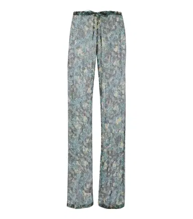 Dries Van Noten Semi-sheer floral wide-leg pants | Thumbnail 1 Dries Van Noten Semi-sheer floral wide-leg pants | Thumbnail 1