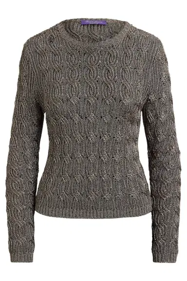 Ralph Lauren Metallic Crewneck Sweater | Thumbnail 1 Ralph Lauren Metallic Crewneck Sweater | Thumbnail 1