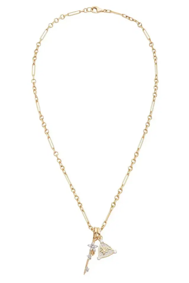 Foundrae Resilience - Diamond Blossoms And Thorn Mixed Clip Necklace