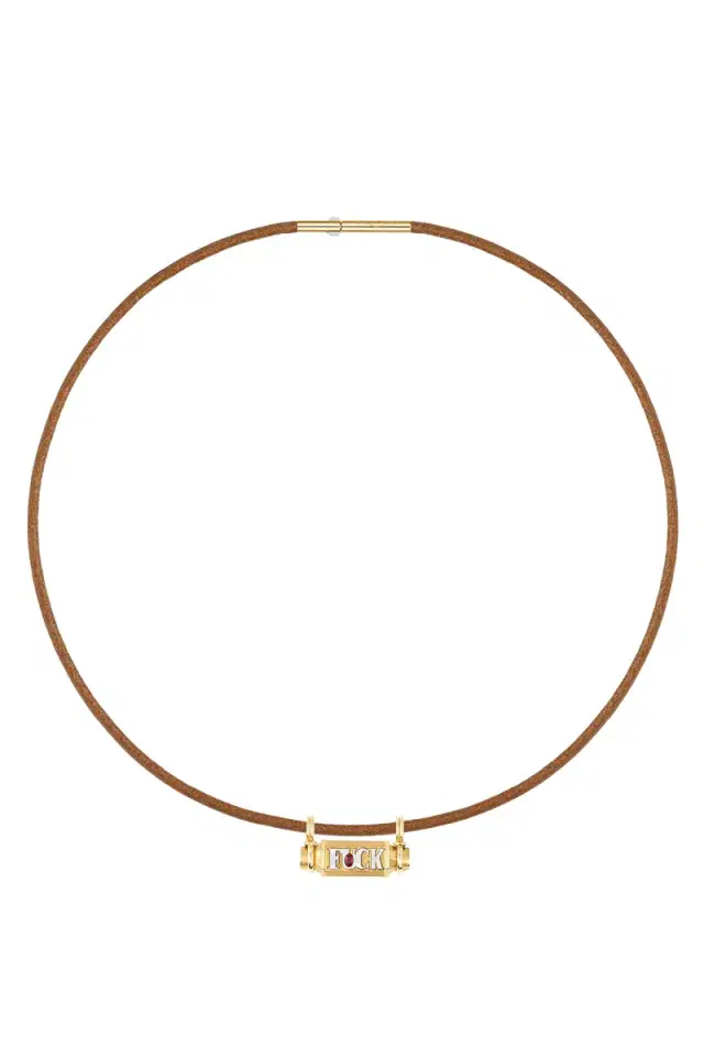 Marie Lichtenberg Ruby Fuck Smash Locket Necklace