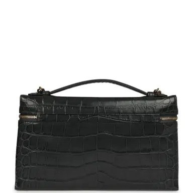 Chanel Chanel Large Top Handle Long Vanity Case Grey Croc Embossed Calfskin Gold Hardware | Thumbnail 4 Chanel Chanel Large Top Handle Long Vanity Case Grey Croc Embossed Calfskin Gold Hardware | Thumbnail 4
