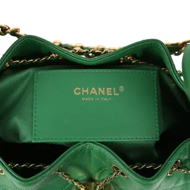 Chanel Chanel Small 25 Hobo Bag Green Caviar Gold Hardware | Thumbnail 9