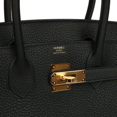 HERMÈS Hermes Birkin 30 Black Togo Gold Hardware | Thumbnail 7