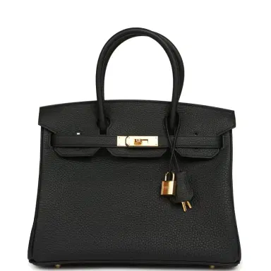 HERMÈS Hermes Birkin 30 Black Togo Gold Hardware | Thumbnail 1