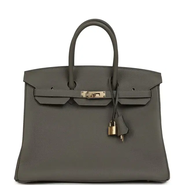 HERMÈS Hermes Birkin 35 Gris Meyer Togo Permabrass Hardware
