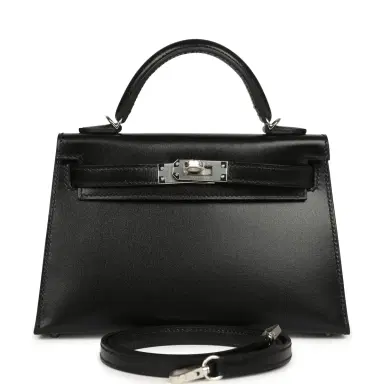 HERMÈS Hermes Kelly Sellier 20 Black Box Palladium Hardware | Thumbnail 1 HERMÈS Hermes Kelly Sellier 20 Black Box Palladium Hardware | Thumbnail 1