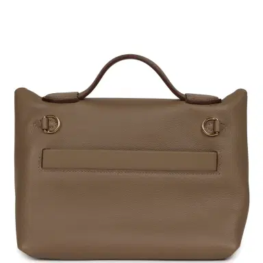 HERMÈS Hermes Mini 24/24 Bag Etoupe Evercolor and Swift Gold Hardware | Thumbnail 4