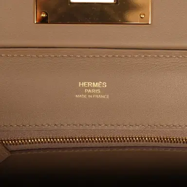 HERMÈS Hermes Mini 24/24 Bag Etoupe Evercolor and Swift Gold Hardware | Thumbnail 7
