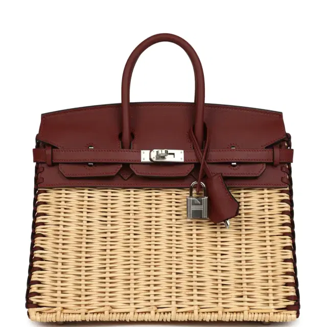 HERMÈS Hermes Picnic Birkin 25 Rouge H Swift Palladium Hardware
