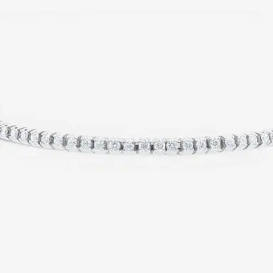 DIANA M. JEWELS Diana M. Jewels 14K White Gold Diamond Flexible Bangle Bracelet by The Solist | Thumbnail 2