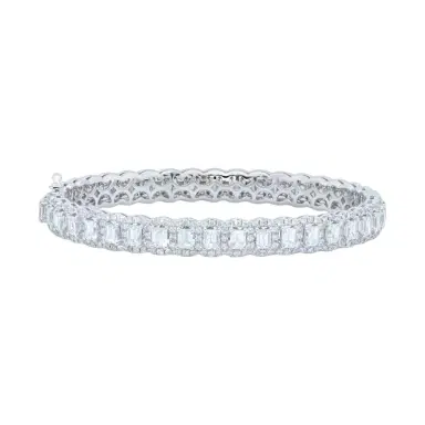 DIANA M. JEWELS Diana M. Jewels 18K White Gold Diamond Bangle Bracelet by The Solist | Thumbnail 1